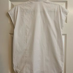 Helmut Lang Tops - Helmut Lang twist front capped sleeve white blouse Helmut Lang Tops - Helmut Lang twist front capped sleeve white blouse